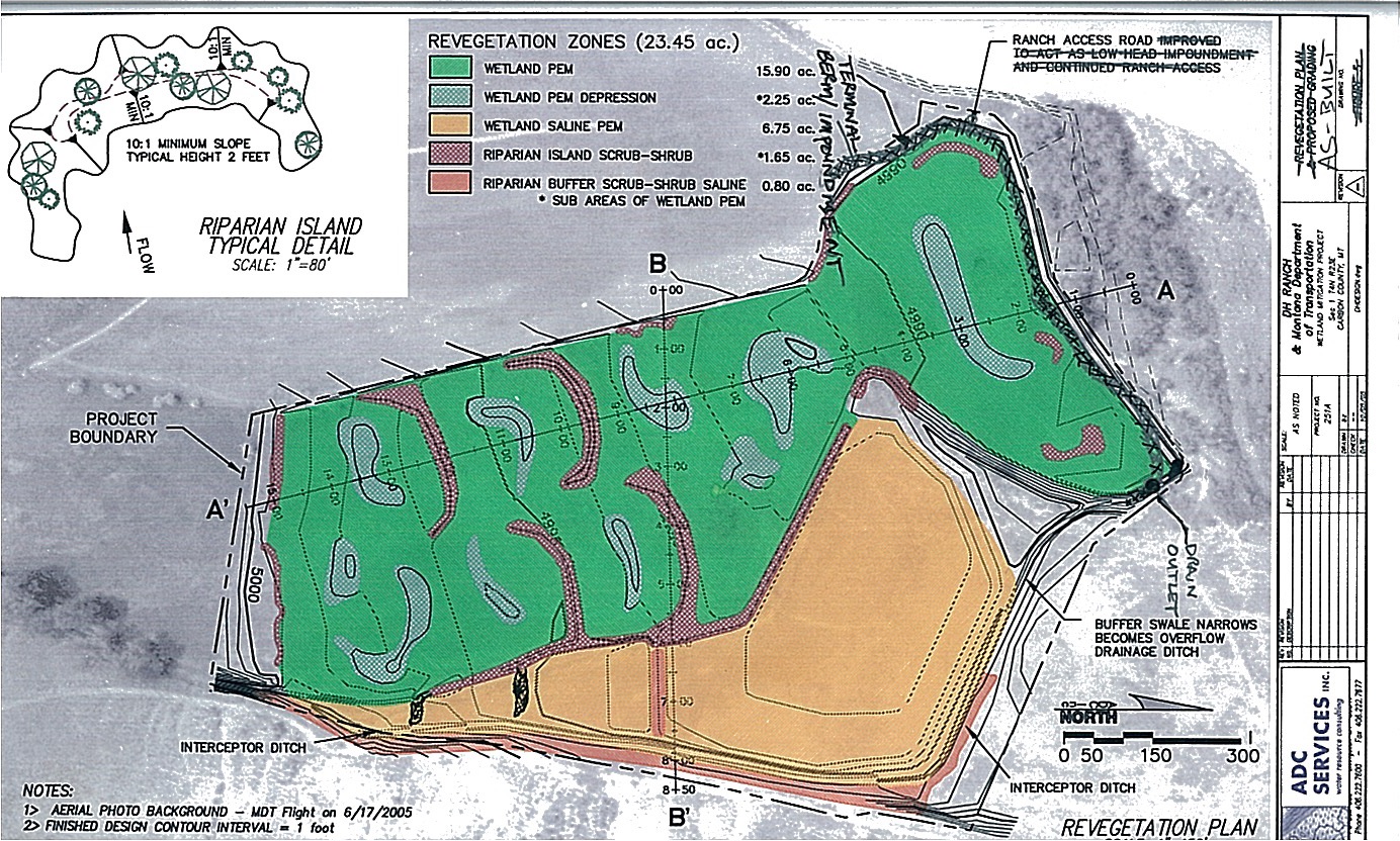 DH Ranch, MT Dept of Transportation Wetland Mitigation, Edgar, MT ...